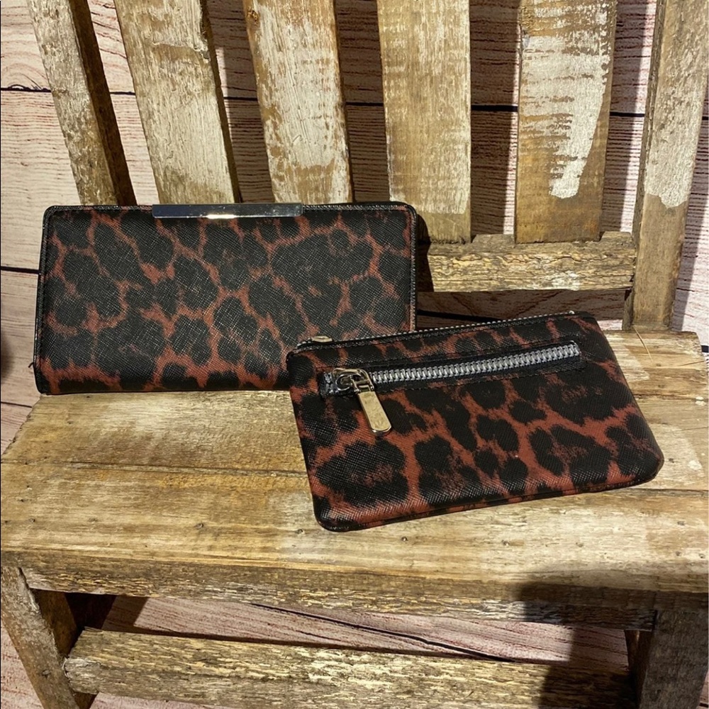 Leopard Print Walllet and Coin Purse